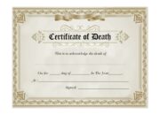 Dream Meaning of Death Certificate